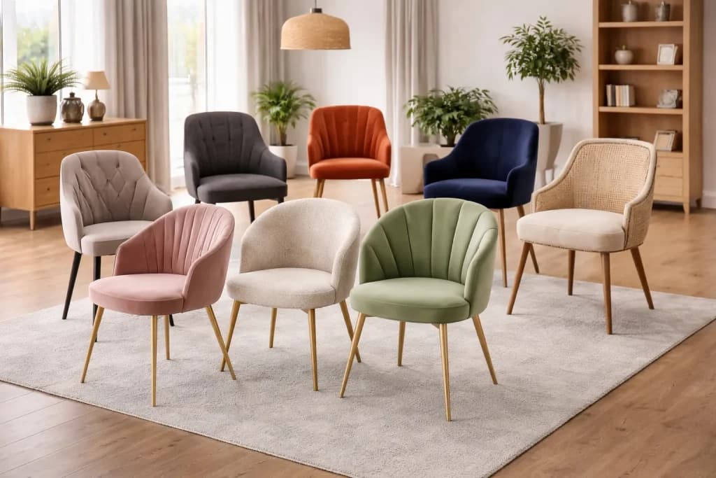 Moderna tapecirana stolica u elegantnom interijeru
